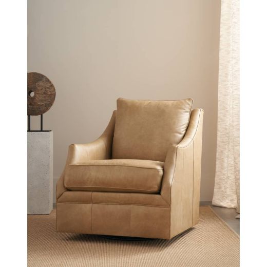 Picture of Kara Leather Swivel Chair w/ Glider Option